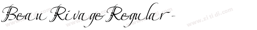 Beau Rivage Regular字体转换